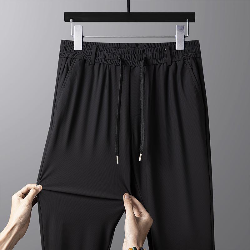 Мужские летние легкие эластичные деловые брюки Ice Silk для всех возрастов