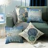Весна Новый Принт Подушка Лен Чехол для Подушки Дивана Письмо Морская Жизнь Синий Чехол для Подушки