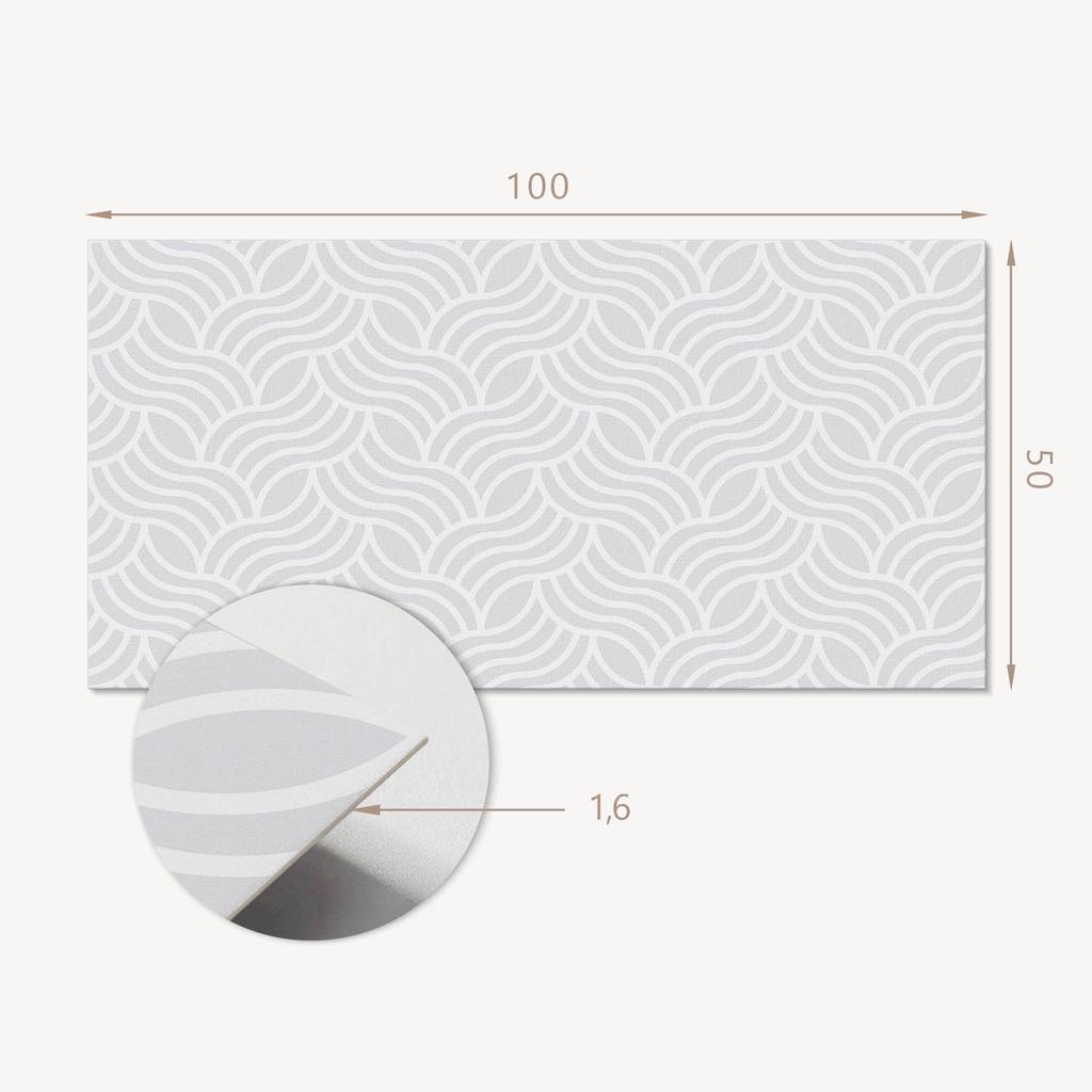 Ready-to-install printed vinyl panel 100x50 cm. Waves in a harmonious arrangement.