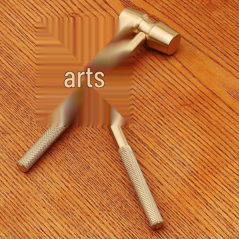 Мини-молоток из латуни: Многофункциональный двухголовочный медный и железный массажный молоток