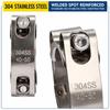304 Stainless Steel Exhaust Pipe Clamp Strong Throat Turbo Hose Clamp  for Exhaust Pipe