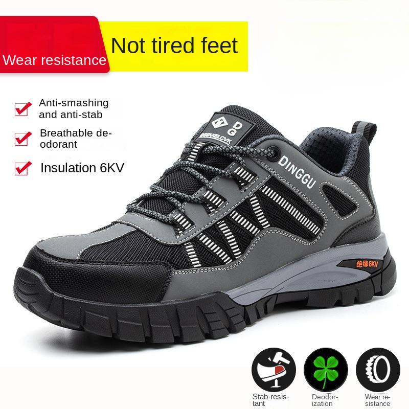 Обувь для страхования труда, мужская износостойкая, противоударная и противопрокольная, для изоляции на стройплощадке, защитная обувь