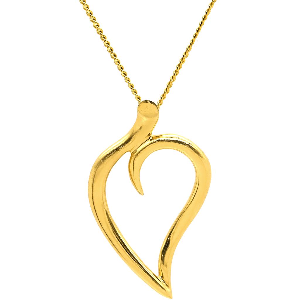 Tiffany & Co - Open leafNecklace 18K Yellow Gold Array