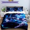 3pcs Hashibira Inosuke Design Cover Set - HD Printed Bedding with 1 Cover and 2 Pillowcases - Perfect for Home and Dorm Decor
