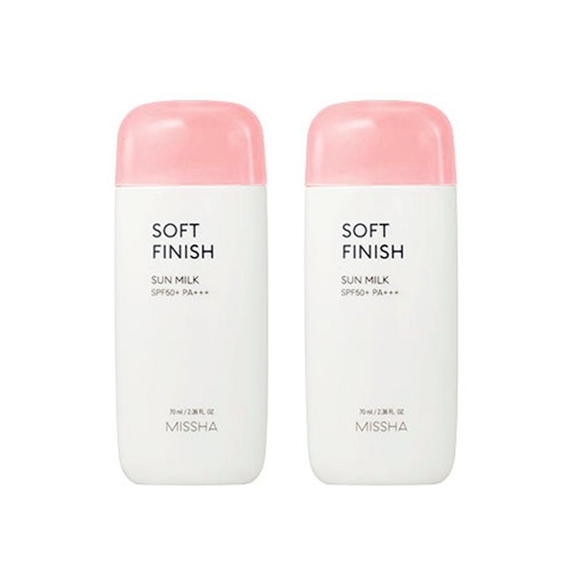 MISSHA All Around Safe Block Soft Finish Sun Milk Sunscreen SPF50+/PA+++ 70mL (3 Options)