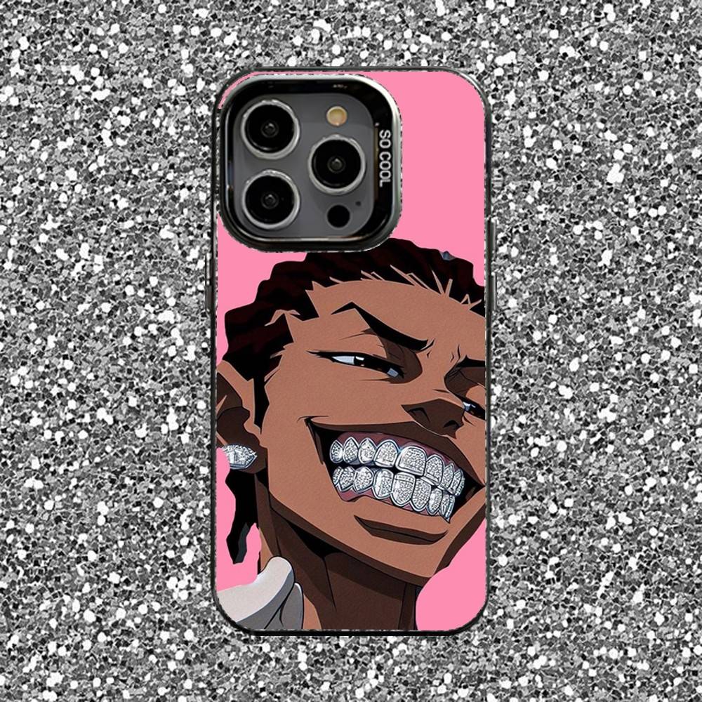 Чехол для телефона Riley Freeman Boondocks для iPhone 16,15,14,13,12,11,Pro,XS,Max,Plus,Mini,SE Черный Конфетный Матовый Ударопрочный Чехол