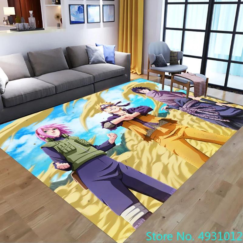 Bathroom Carpet Anime Uzumaki Naruto Cartoon Plush Rug Living Room Floor Mat Kitchen Bedroom Washable Non-slip Door Mats