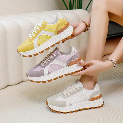 Ins корейская версия новой обуви для папы, для девочек, 2025, лето, для студентов, для бега, для спорта, толстая подошва, повседневная, уличная, J6121