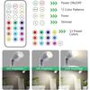 Wireless LED spotlight, battery-powered decorative light, indoor mini ceiling light, dimmable uplight with remote control, 4000K warm white light