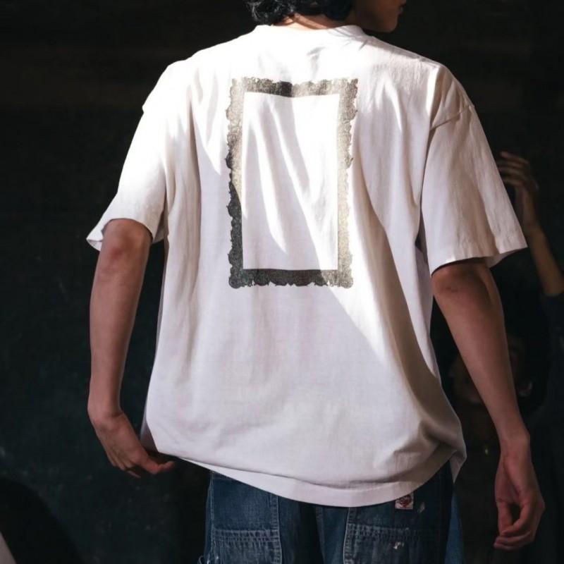Unisex Oversized Cotton Tee With Bold Letter Print Streetwear Short Sleeve T-Shirt