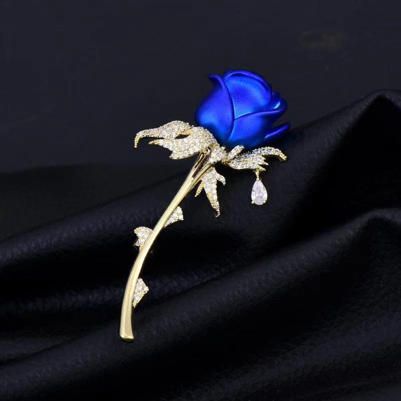 Elegant  Rose Flower Brooches Lapel Pins Jewelry Decoration