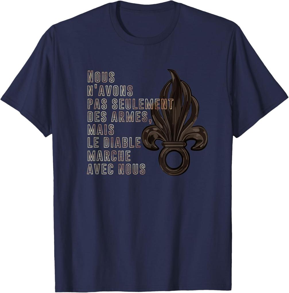 French Legion Song Quote 2nd REP Men TShirt Short Sleeve Casual 100 Cotton Shirt
