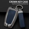 Zinc Alloy Leather Car Protector Key Case Cover Shell for S8 Crown Auris Land Cruiser 200 Auto Keychain Accessories JH8