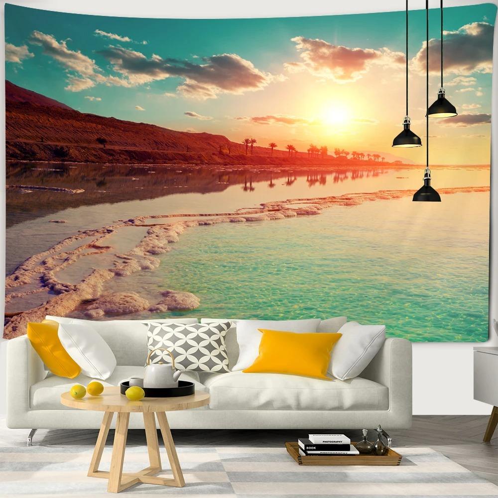 Красивый закат пейзаж узор подвесной тканевый гобелен спальня гостиная украшение на стену дома гобелен