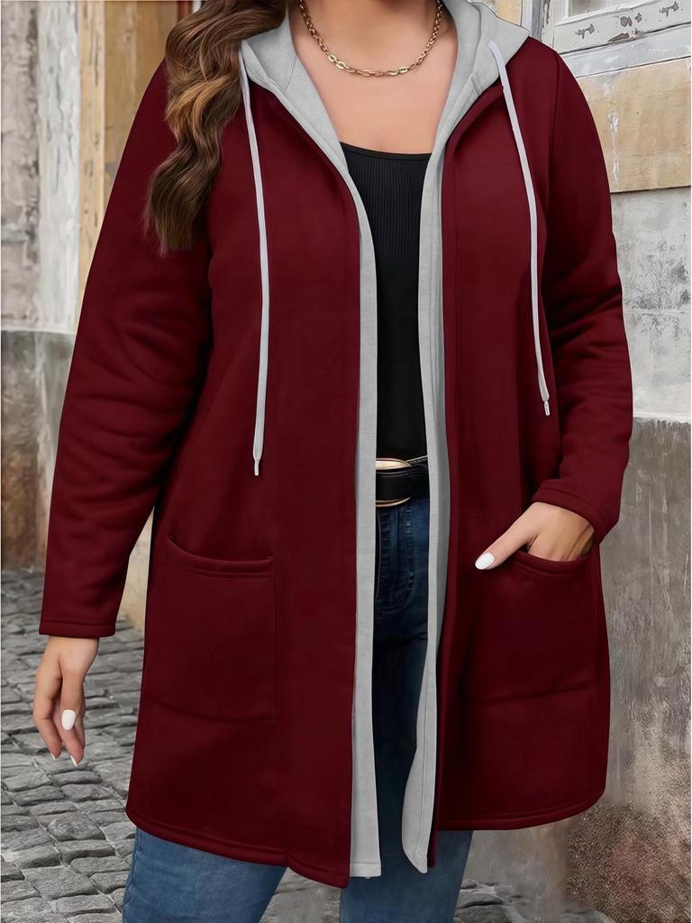 Elegant Solid Color Splicing Two-Piece Plus Size Women's Top, Autumn 2025 Collection