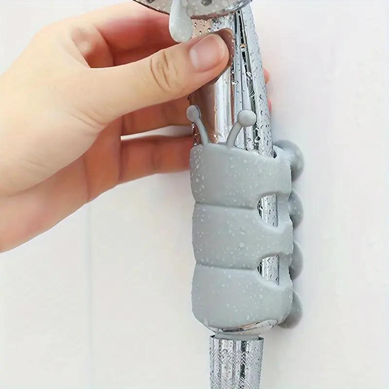 1 шт. Гусеница Присоска для душа Силиконовый Универсальный кронштейн без перфорации Держатель для душевой лейки для ванной комнаты Сильная адсорбция Фиксатор Основание
