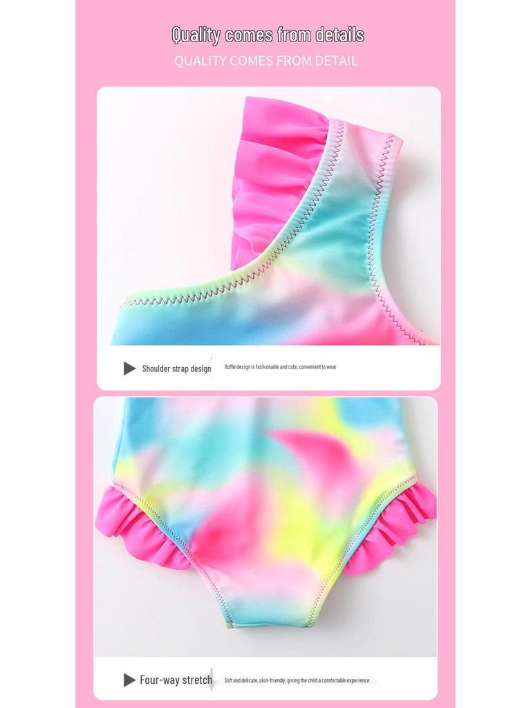 2025 Cross-border Girls' Unicorn One-Piece Swimsuit - Sexy Baby Bikini Swimwear for Children (S, M, L)