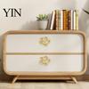 Small Storage Box Knobs Petal Cabinet Knob, Flower Drawer Pulls with Rhinestone Center, Zinc Kitchen Hardware Replacement Alloy Floral Dresser