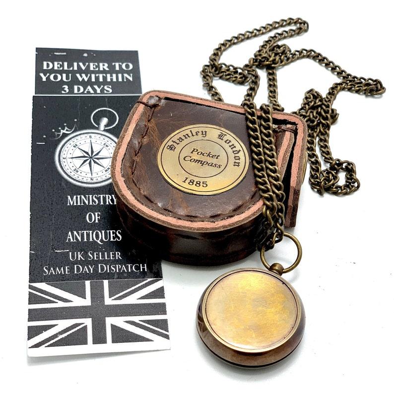 Mini Compass Locket Necklace, Tiny Brass Compass, Compass Pendant, Handmade Gift, Gift for Her, Gift for Him, Mens Gift, Valentines Day Gift