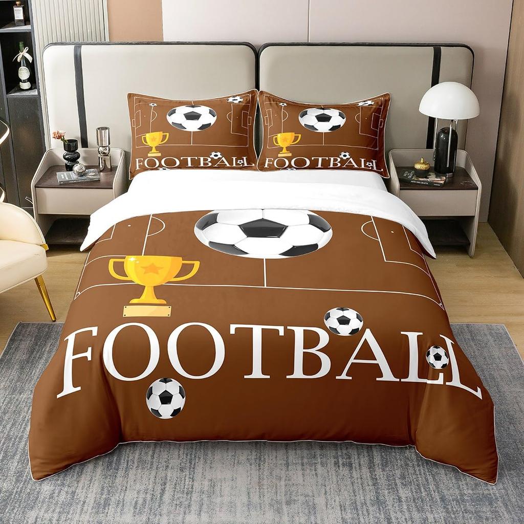 Комплекты пододеяльников Trophy для подростков, детей, размер Queen, легкие пуховые, декор для комнаты, 2 наволочки, 1 пододеяльник, без одеяла