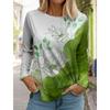 Women's Hawaiian Style Fashion Tops Long Sleeve Round Neck Pullover Casual Long Sleeve T-shirt New 3d Printed Floral Print