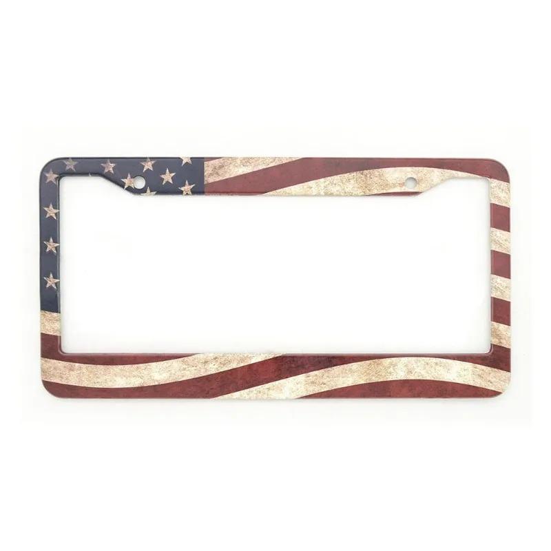 1pcs Number Plate Holder Car Decoration Universal Aluminum Alloy US 2025 Car License Plate Frame Cover Auto Accessory Waterproof License Plate Covers