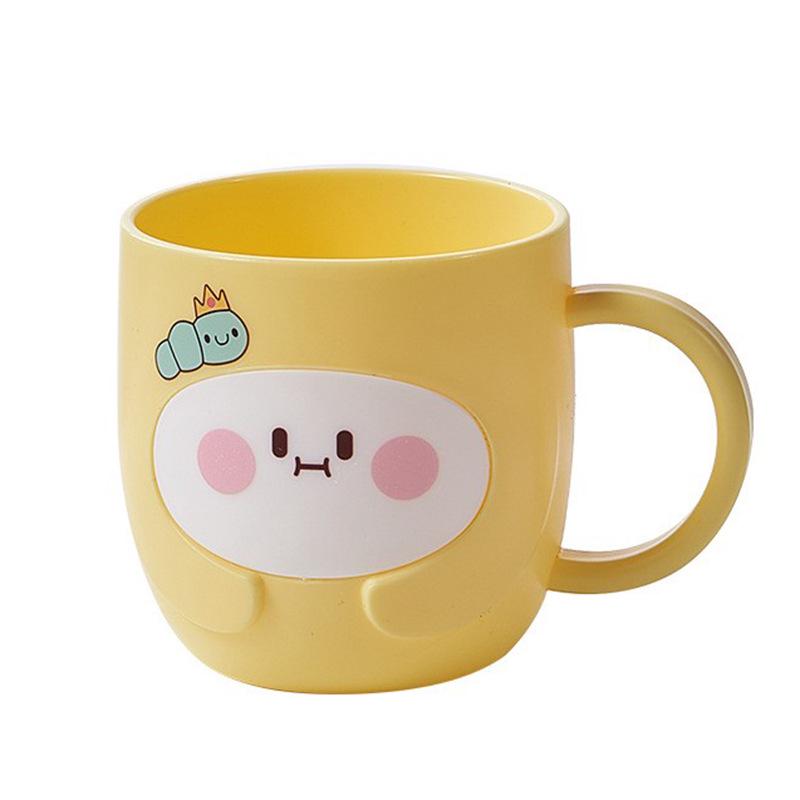 Набор чашек с мультяшными персиками, двойного назначения: Зубная щетка и молочный стаканчик для школьника