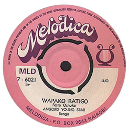 7-дюймовая пластинка ANGORO YOUNG STAR Wapako Ratigo J. Огола Вакили MLD76021 МЕЛОДИКА Кения Мировая музыка Б/у