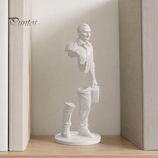 Современный Офисный Аксессуар Скульптура 3D Печати, Абстрактные Декоративные Предметы, Минималистичная Скульптура-Украшение Матово-Белого Цвета, для Стола, Рабочего Места