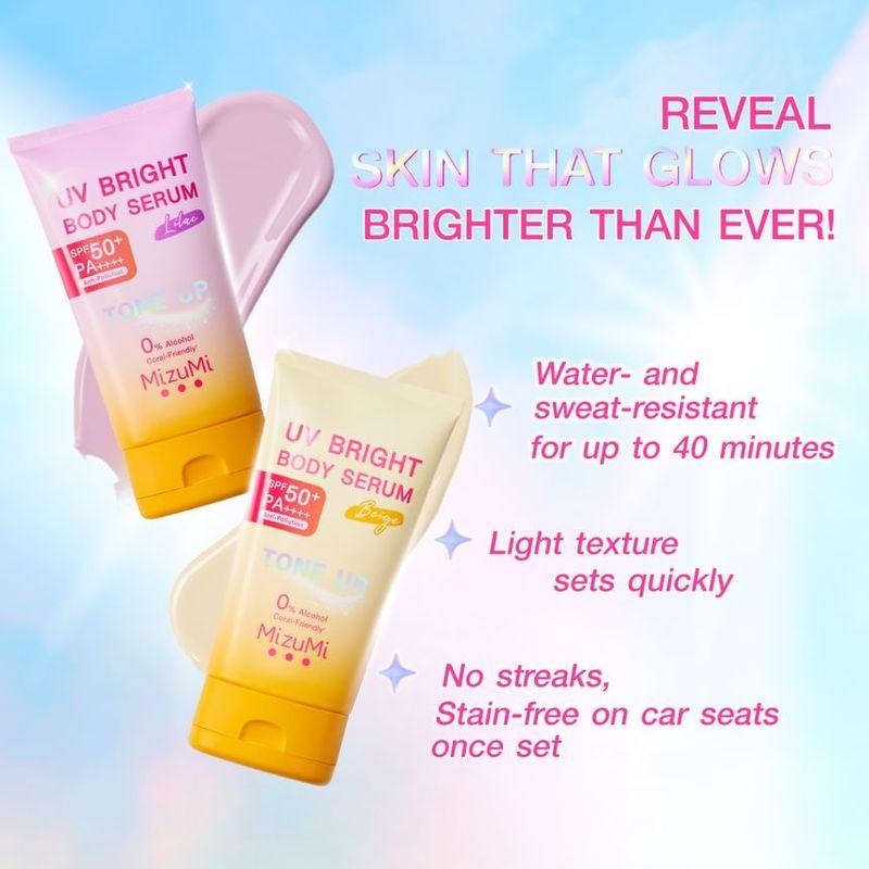 MizuMi - Сыворотка для тела осветляющая с SPF 50+ PA++++, бежевый тон
