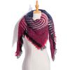 Women's Shawl New Scarf Autumn and Winter Large Plaid Triangle Scarf