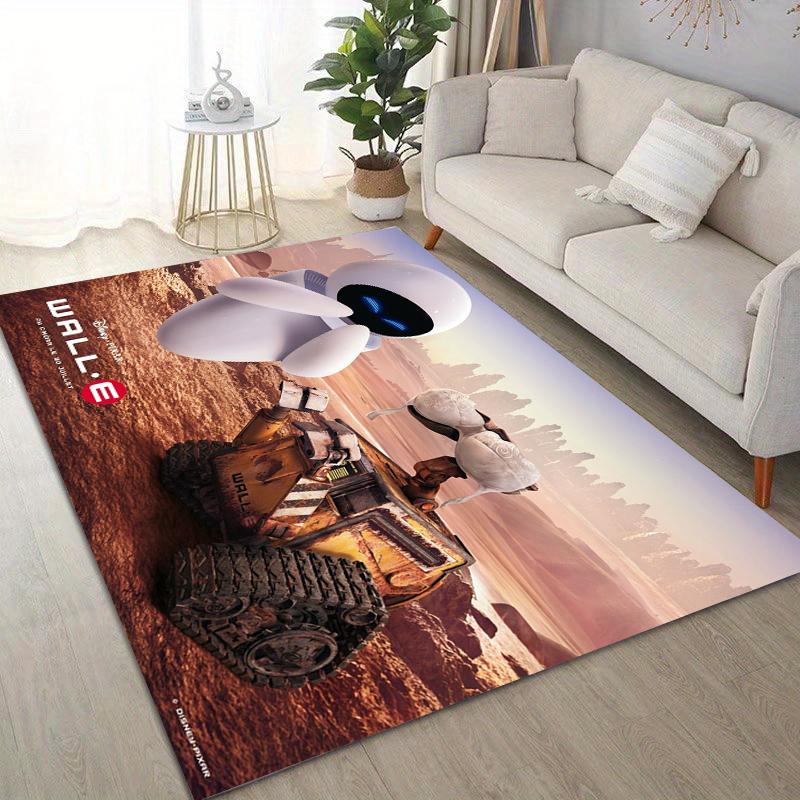 Cartoon Disney Walle Robot Print Carpet for Living Room Bedroom Kid's Room Home Decor Pink Room Decor Area Rug Non-slip Mat