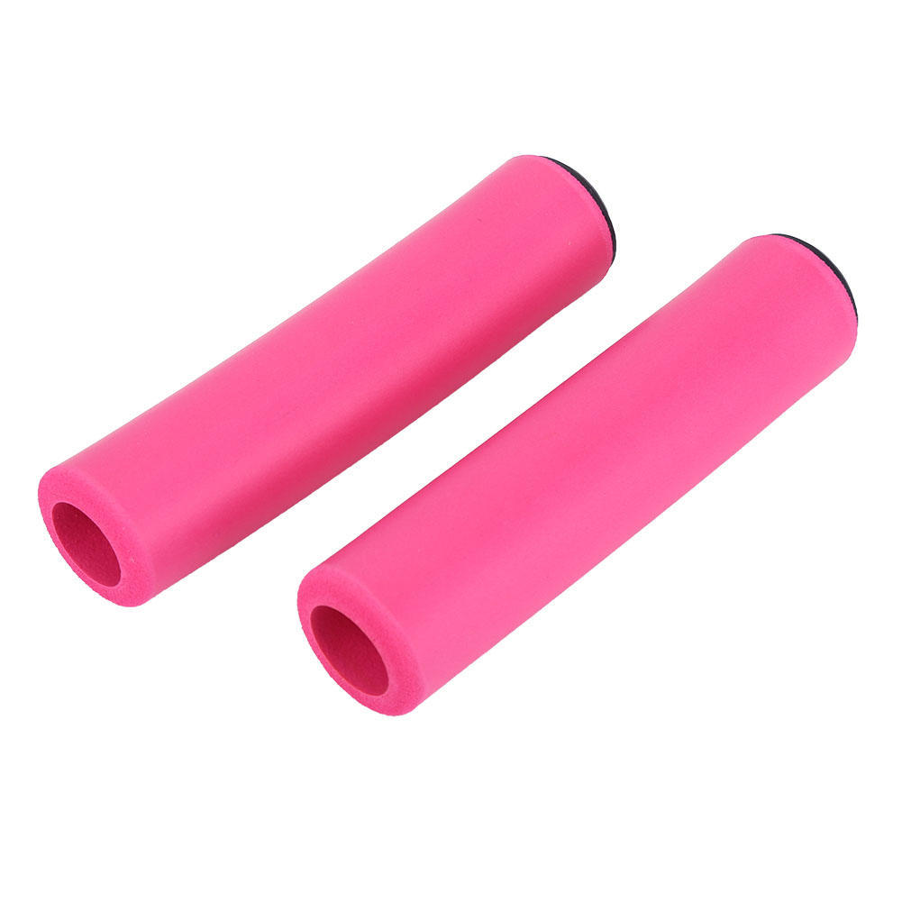 1Pair Set Bicycle Mountain Bike Handlebar Sponge Anti Skid Shock Absorbing Grip Cover Pink
