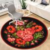 1pc Floral Bouquet Decorative Chair Carpet for Office, Round Non-Slip Durable Large Size Office Carpet, Suitable for Office, Beautiful Decoration