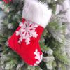 Рождественские подарочные носки, украшения для рождественской елки, носки со сладостями, снежинки, шерстяные семейные праздничные рождественские носки, висящие на вешалке