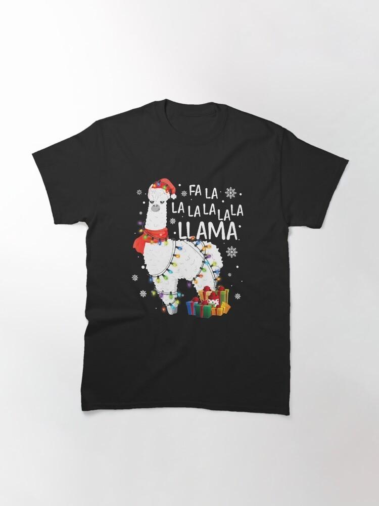 Fa La La Llama Funny Christmas Gift Christmas Lllama Lover Classic T-Shirt