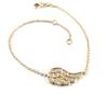 [L2008] - Gold Plated Bracelet 'Angel Wings' White