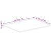 Table Top 90 x 70 x 1.5 cm Rectangular Rough Solid Mango Wood