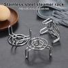 Mini Round Steamer Rack Stainless Steel Pot Trivet Small Steaming Pot Pan Cooking Stand for Cooking Baking Steaming