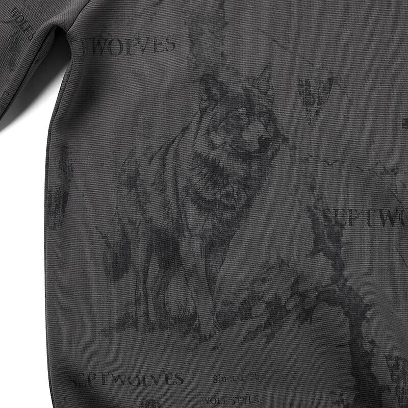 Мужская антибактериальная толстовка с длинным рукавом Seven Brand Wolves 7A