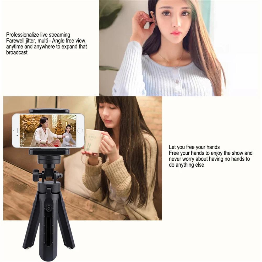 011 Mini Phone Selfie Stick Extendable Tripod Stand Phone Clip Holder for Live Streaming/Photography/Video