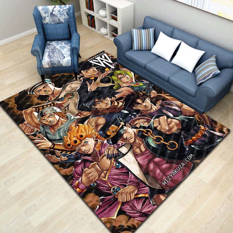 3D Классическое Аниме J-JoJo's Bizarre Adventure Игровой Ковер Кофейный Столик Гостиная Спальня Декор Противоскользящий Ковер Подарок