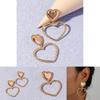 W240 Heartshaped Earrings With Electroplated Alloy For Wedding And Gift Giving