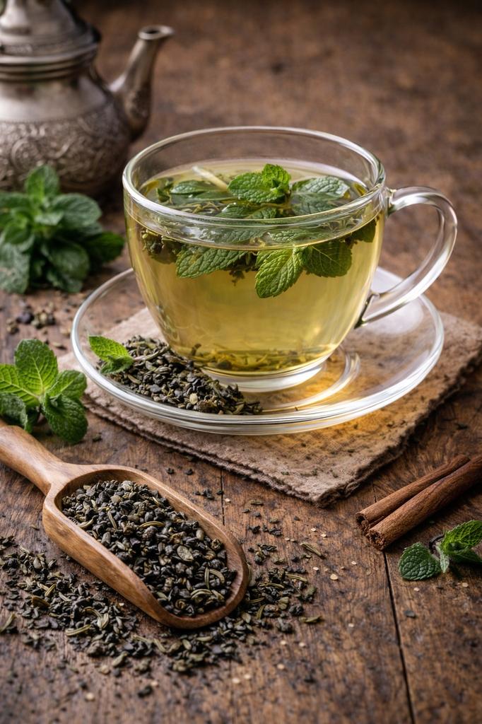 Gunpowder Moroccan green tea with mint 25g tisania