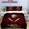 3pcs V for Vendetta Bedding Set, Soft Polyester Duvet Cover and Pillowcases Machine Washable Seasons all suitable & Guest Room Decor213