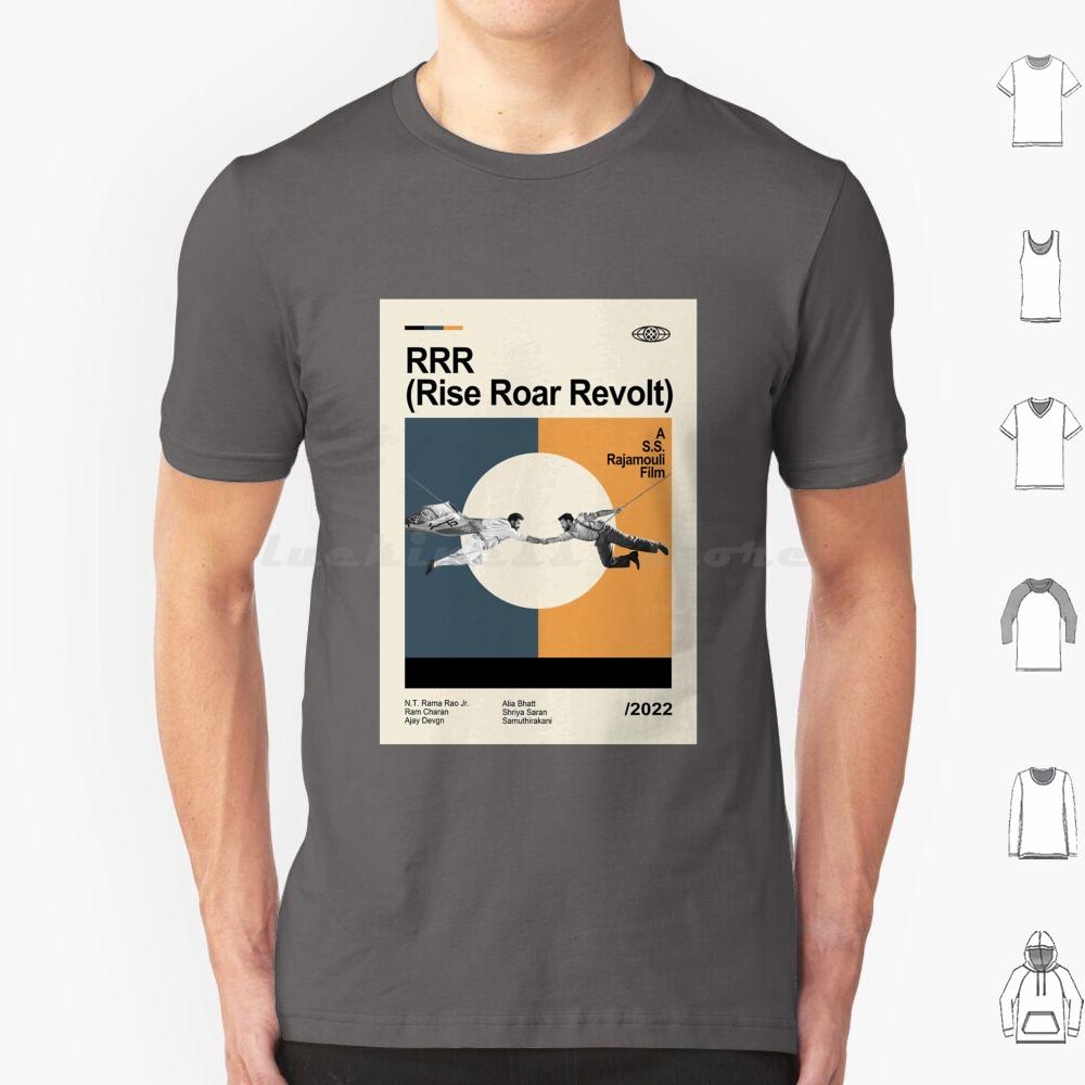 Rrr Rise Roar Revolt Movie T Shirt Big Size 100 Cotton Rrr National Forest Telugu Ntr Rrr Movie Tollywood Bollywood Ram