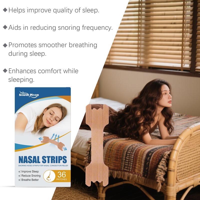 Gentle Night Nasal Sleep Patch 36Pcs Snore Reduction Breathable Nose Pad for Comfortable Restful Sleep