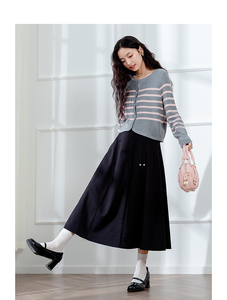 Lagogo Women's Chinese Style A-Line Skirt