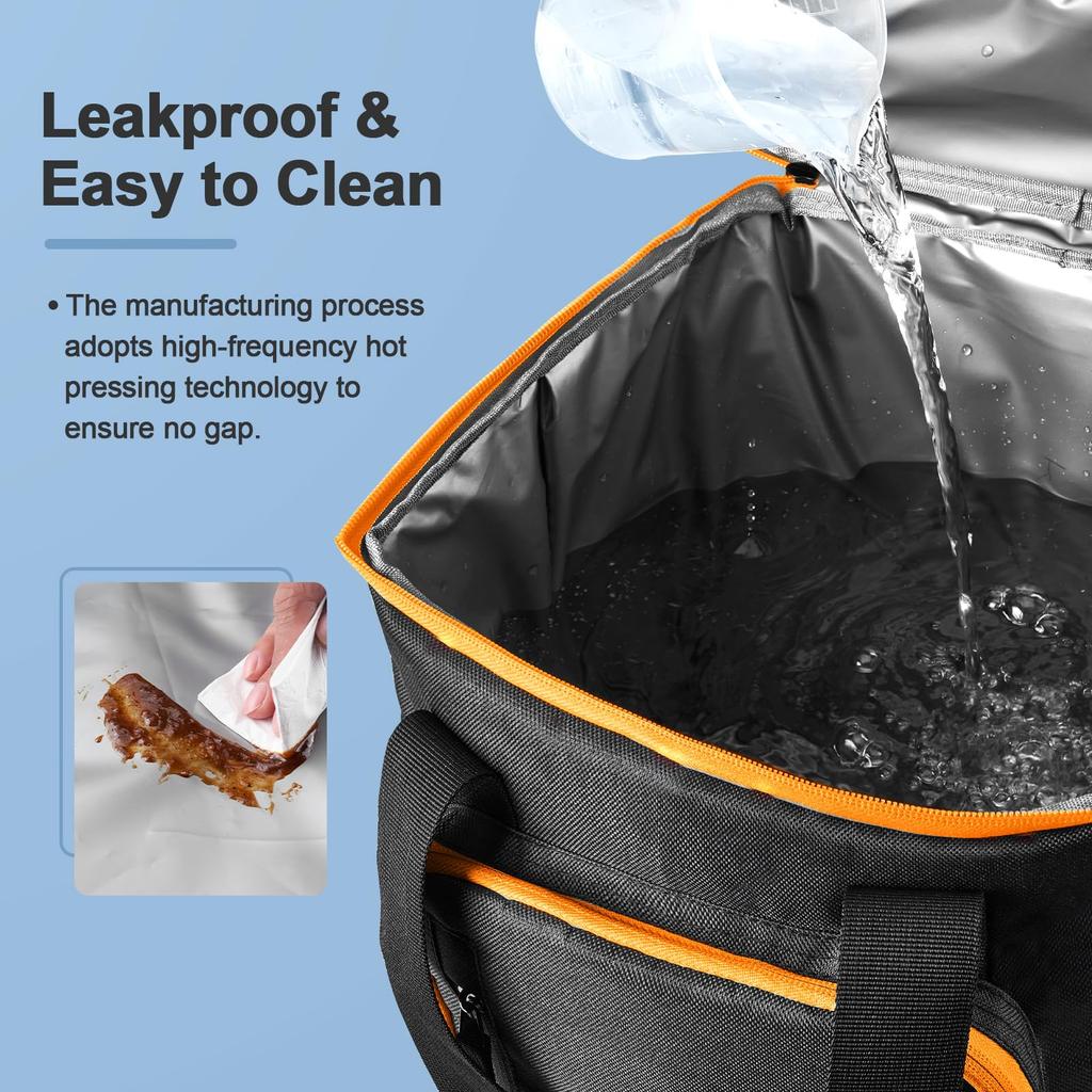 Охлаждающий рюкзак Odoland 22 л Мягкий термобокс 16 часов сохранения холода 4-слойная изоляционная структура Включает 3 аккумулятора холода и открывалку для бутылок Большой