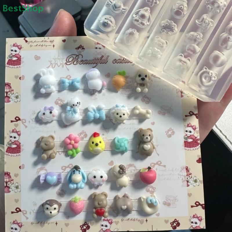 3D силиконовая форма для ногтей с дизайном фруктов DIY Декор для маникюра Прозрачный шаблон для маникюра